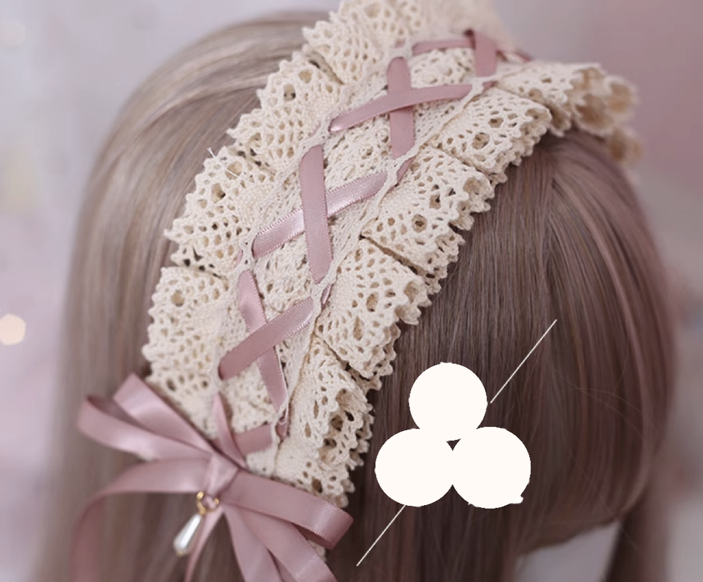 Japanese Style Sweet Lolita Lace Headband Multicolors - image 5