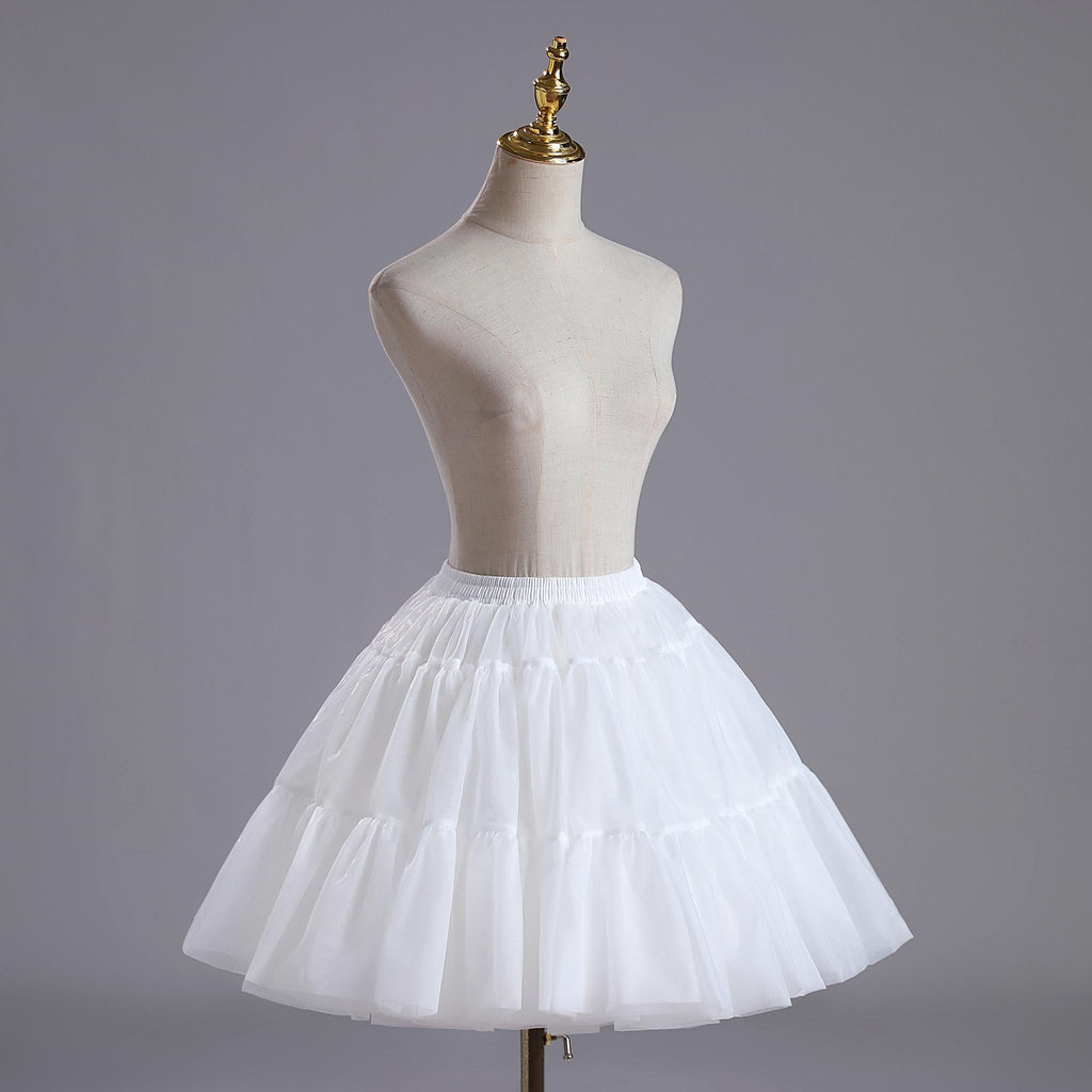 High-Volume White Puffy Lolita Petticoat, 17.7" (45 CM), Cotton Lining - image 1