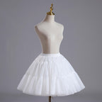 High-Volume White Puffy Lolita Petticoat, 17.7" (45 CM), Cotton Lining - image 1