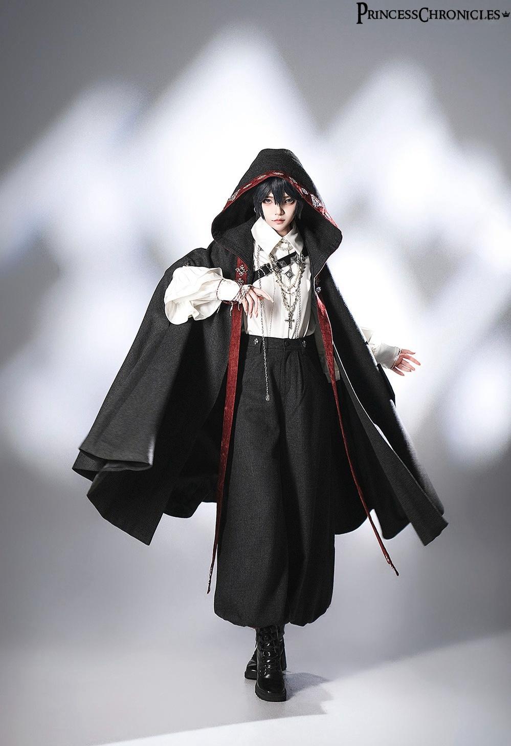 Divine Covenant - Retro Ouji Lolita Pants Suit Male Lolita Long Cape - image 1