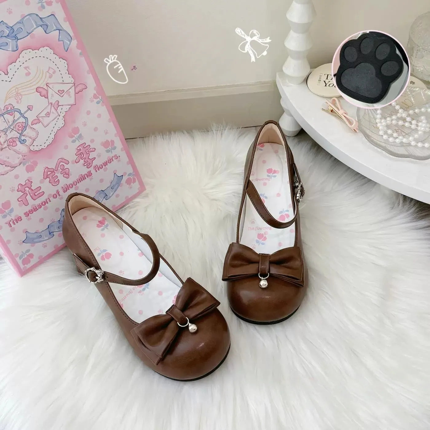 Dingbell Bunny - Sweet Lolita Round Toe Shoes, Cat Paw Heel - image 20