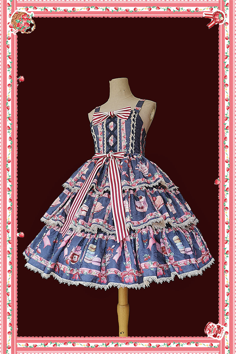 Strawberry Tea - Tiered Ruffles Lolita JSK - image 7