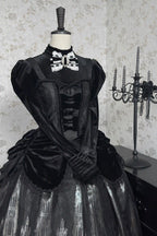 Gothic Cathedral Velvet Lace Corset Lolita JSK and Jacket Set - image 4