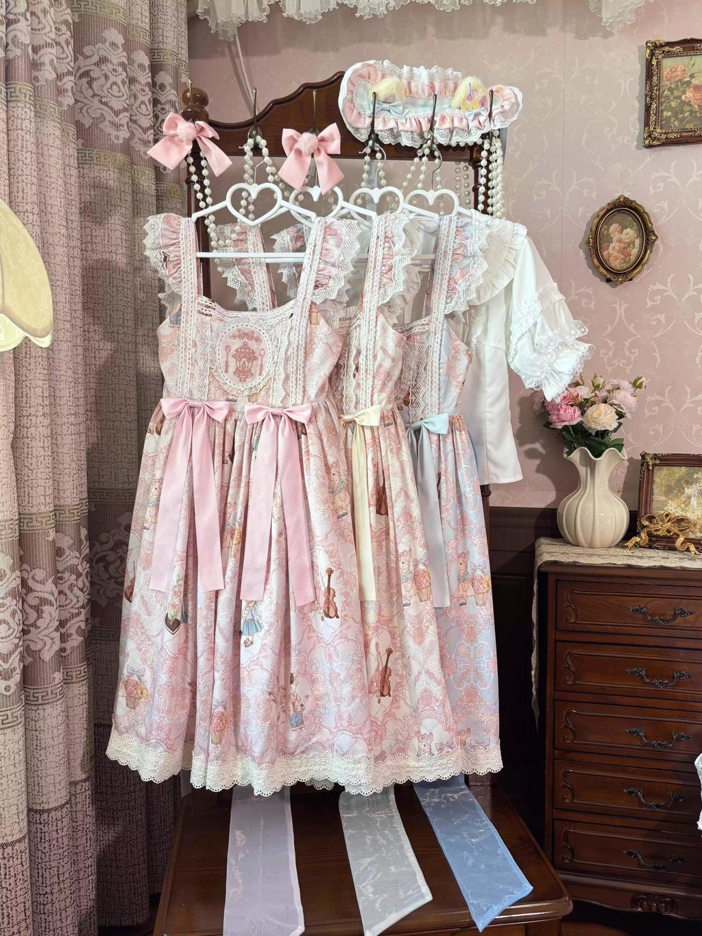 Candy Party - Printed Sweet Lolita JSK, Peter Pan Collar Shirt - image 17