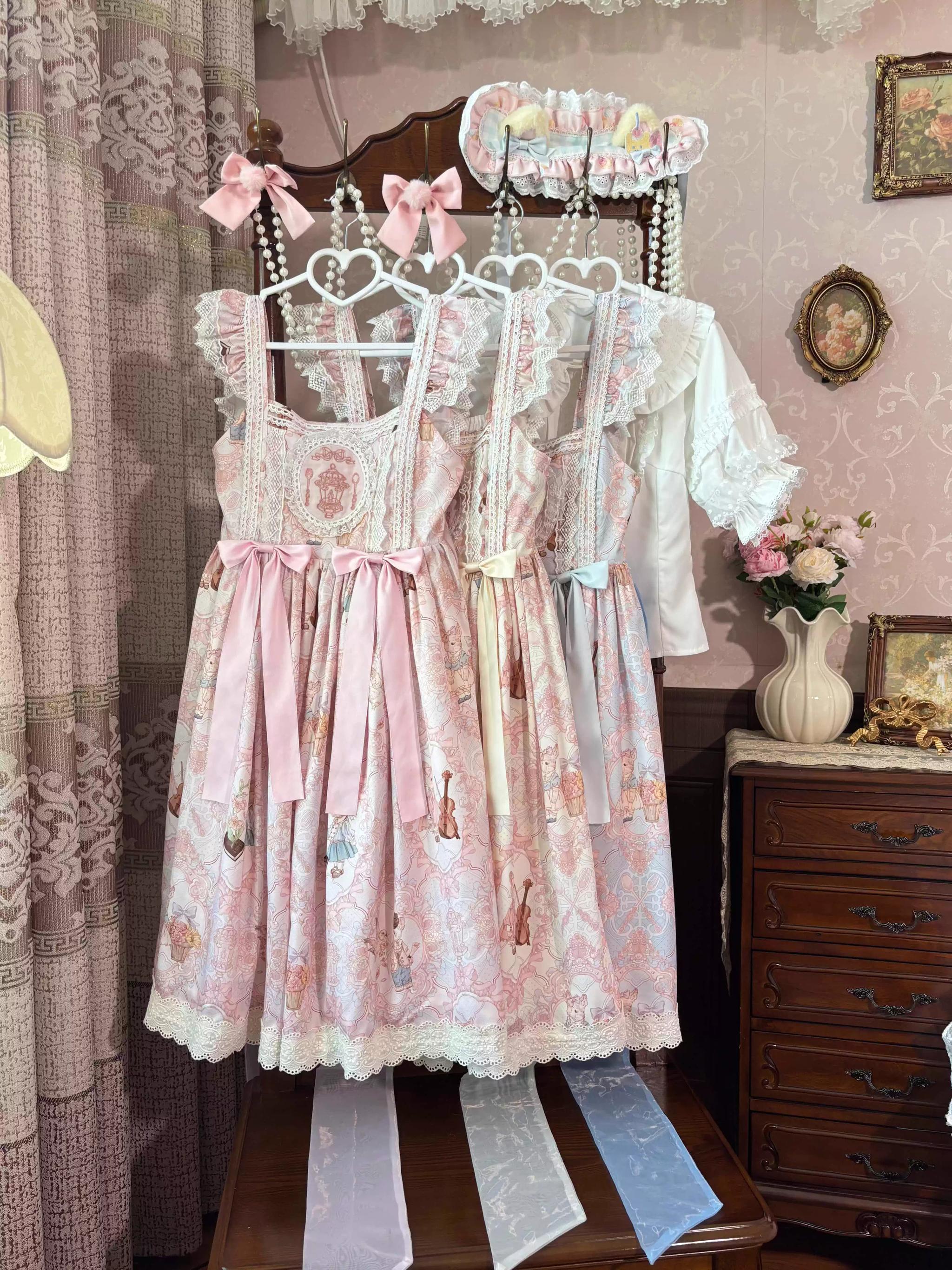 Candy Party - Printed Sweet Lolita JSK, Peter Pan Collar Shirt - image 17