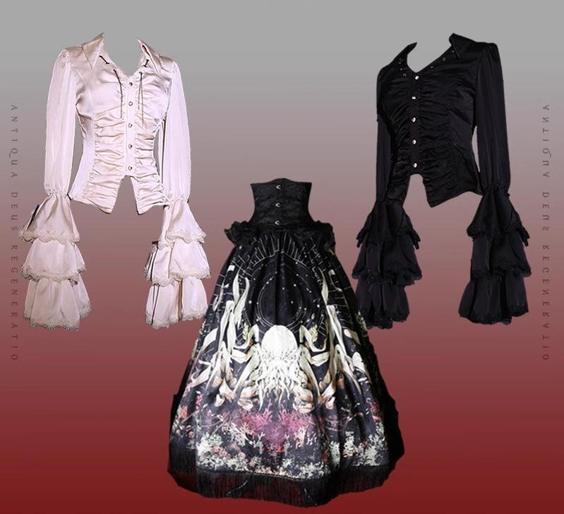 Reborn Ancient God Gothic Lolita Shirt and Skirt Set - image 38