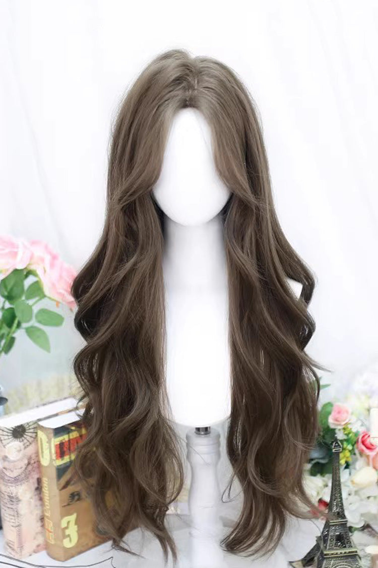 Middle-Parted Long Curly Sweet Lolita Wig in 4 Colors - image 2