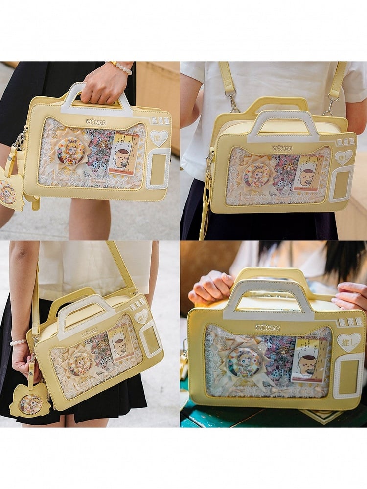Camera Theme Kawaii Lolita Transparent-Window Ita Bag - 4 Colors - image 8