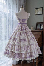 Grape Moon Almanac - Adjustable-Length Sweet Lolita JSK Dress - image 3