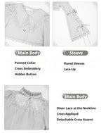 Humanoid Robot - Silver Gothic Lolita Mermaid Skirt Set - image 13