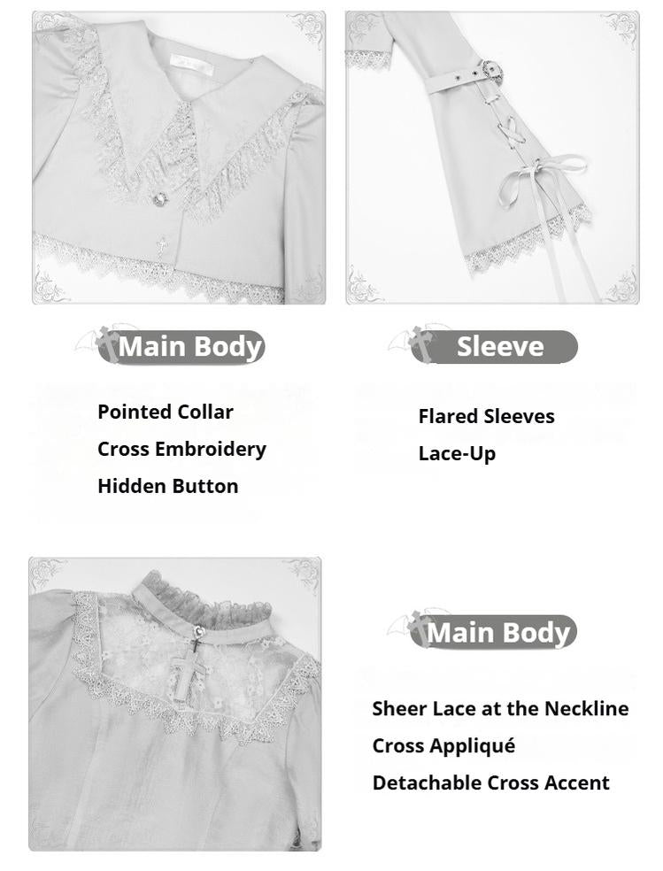 Humanoid Robot - Silver Gothic Lolita Mermaid Skirt Set - image 13