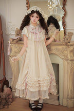 Lily's Dream - Apricot Sweet Lolita Dress, Short and Long Versions - image 18