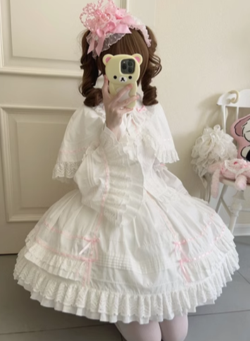 Praying Snowfall Old School Lolita Skirt Suit, Shirt and Cape - image 19