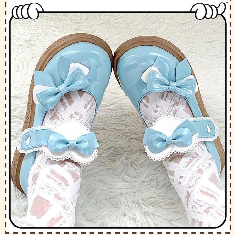 Cute Milkmaid Round Toe Multicolor Lolita Shoes - image 27