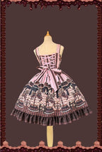Chocolate Carousel - Peter Pan Collar Old School Lolita JSK Dress, Carousel Print and Accessories - image 11