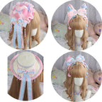 Pink and Blue Sweet Lolita Bow Headwear - image 4