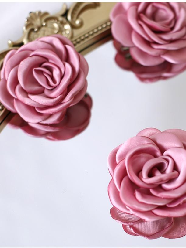 Retro Lolita Brooch Rose Hairpins Flower Headdress - image 9