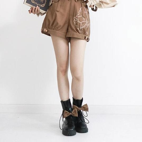 Famous Detective Goose - Ouji Lolita Shorts Set, Pockets - image 9