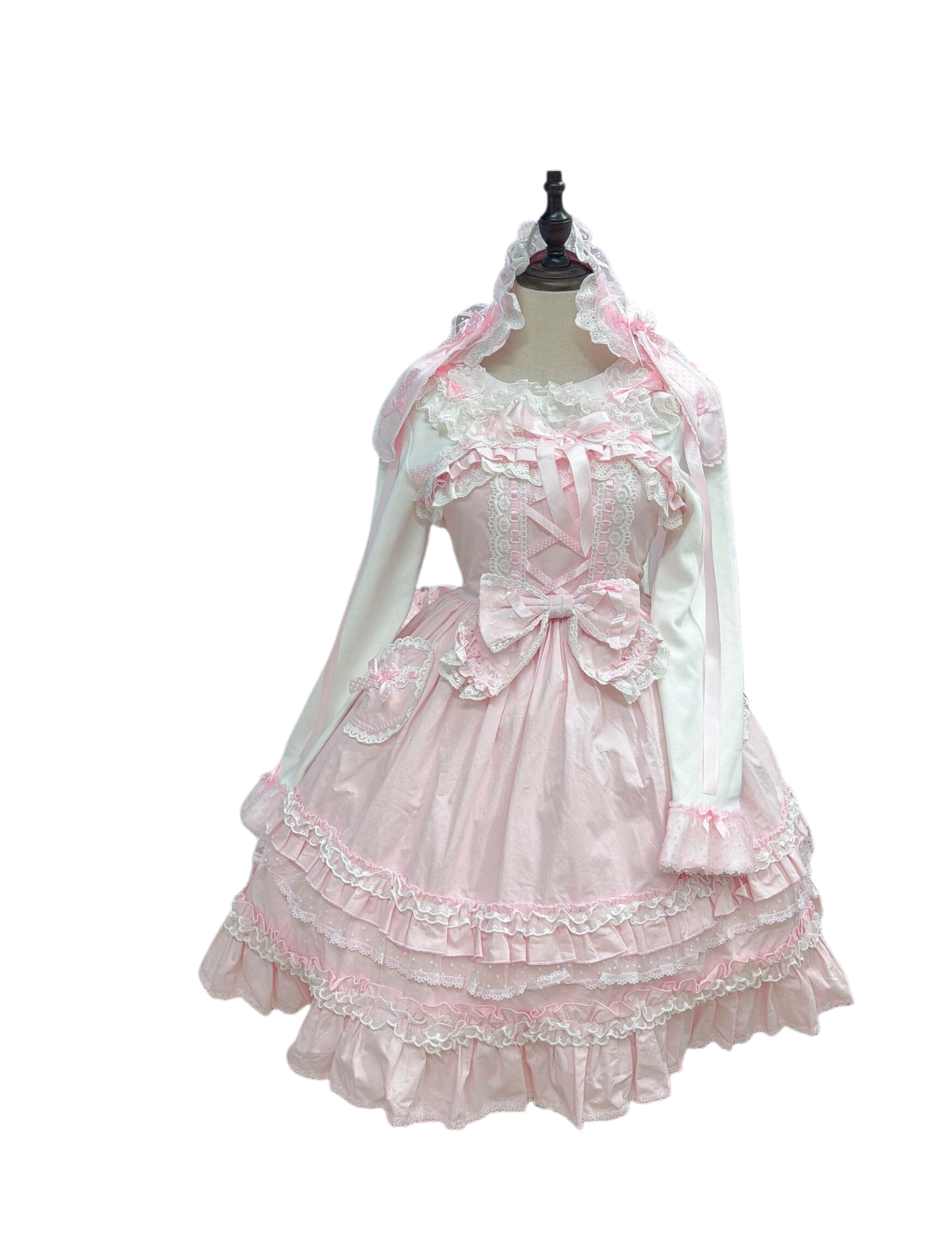 Little Dessert Chef - Old School Lolita JSK Dress, Cream-Like Ruffle and Accessories - image 14