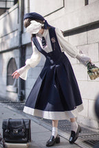 Classic College Elegant Lolita JSK Dress in Blue - image 5