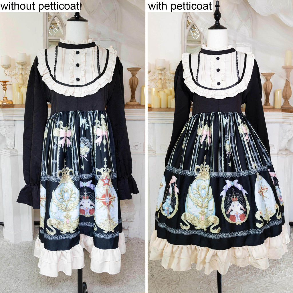 High-Volume White Puffy Lolita Petticoat, 17.7" (45 CM), Cotton Lining - image 12