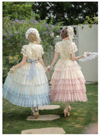True Vow Embroidered Classic Lolita Dress with Layered Gradient Hem and Accessories - image 2