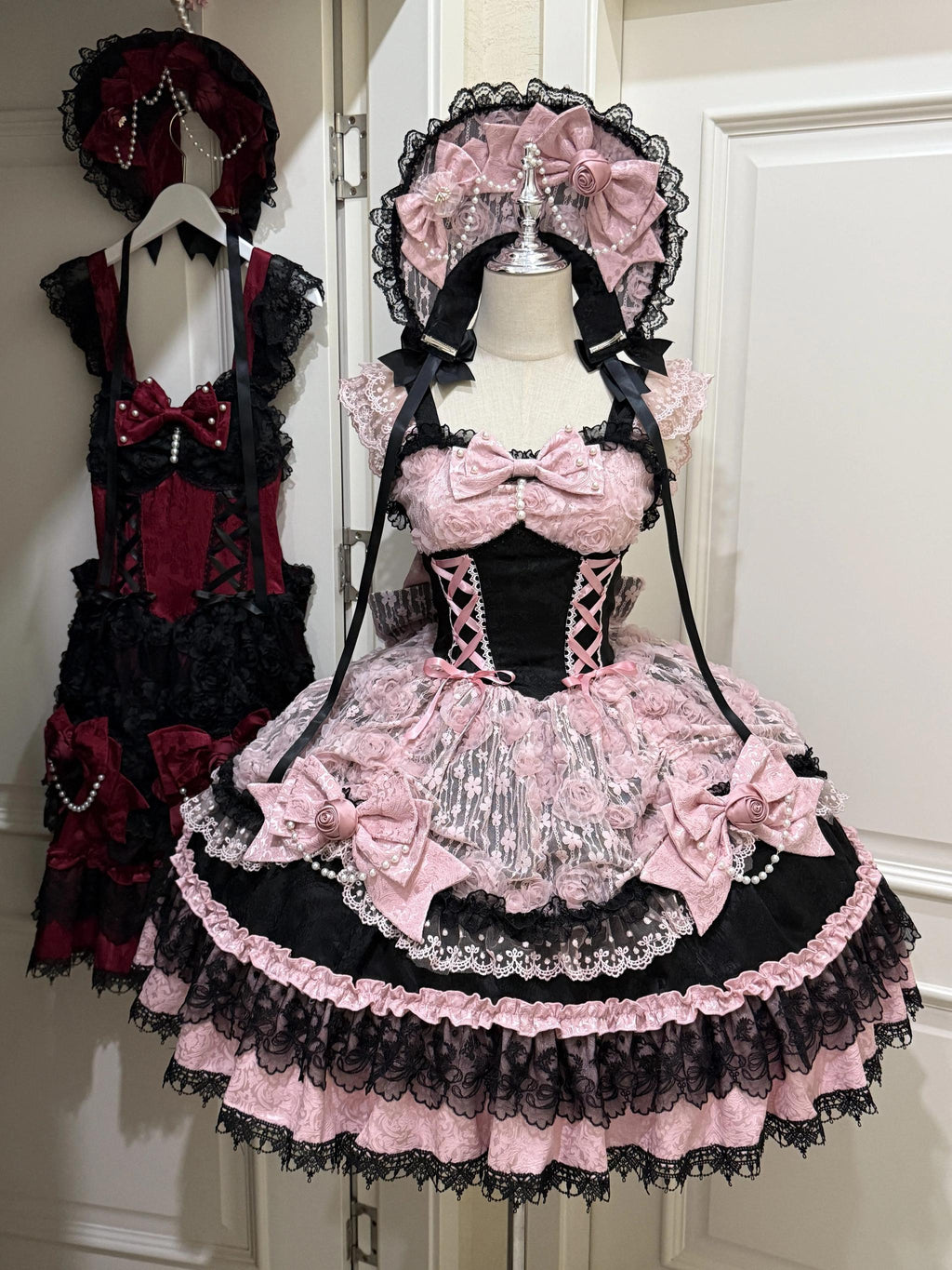 Rose Princess - Halloween Gothic Lolita JSK, Sheer Rose Dress - image 8