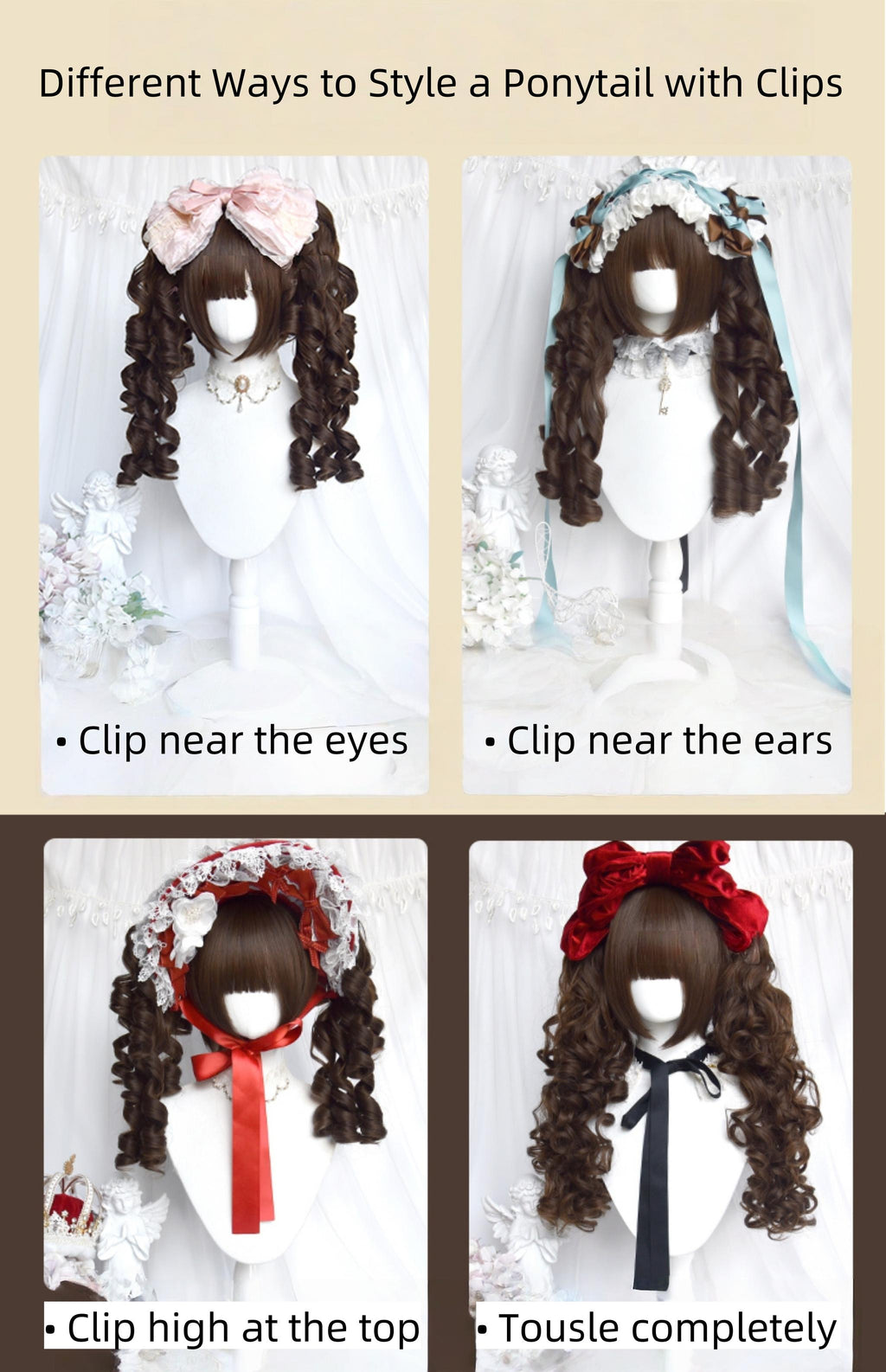 Old School Lolita Wig, Layered Roman Curls - image 10