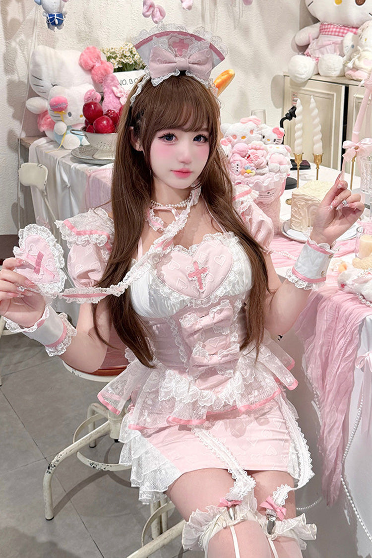 Little Nurse - Sweet Lolita Skirt Set - image 3