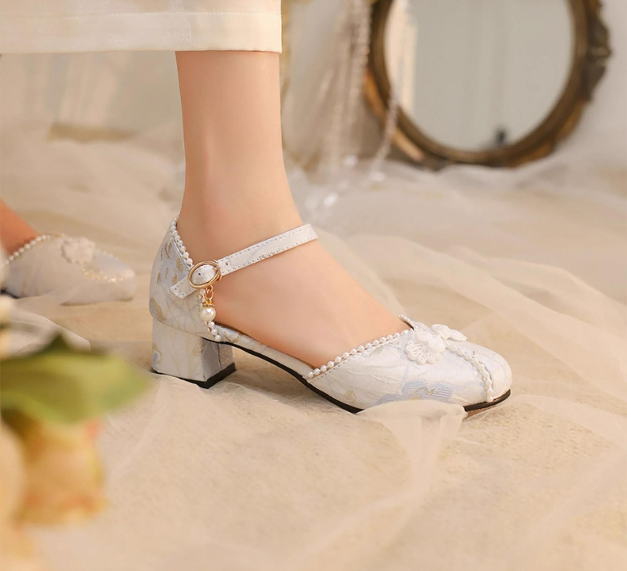 Heart Jade Qi Lolita Chunky Heel Shoes - image 8
