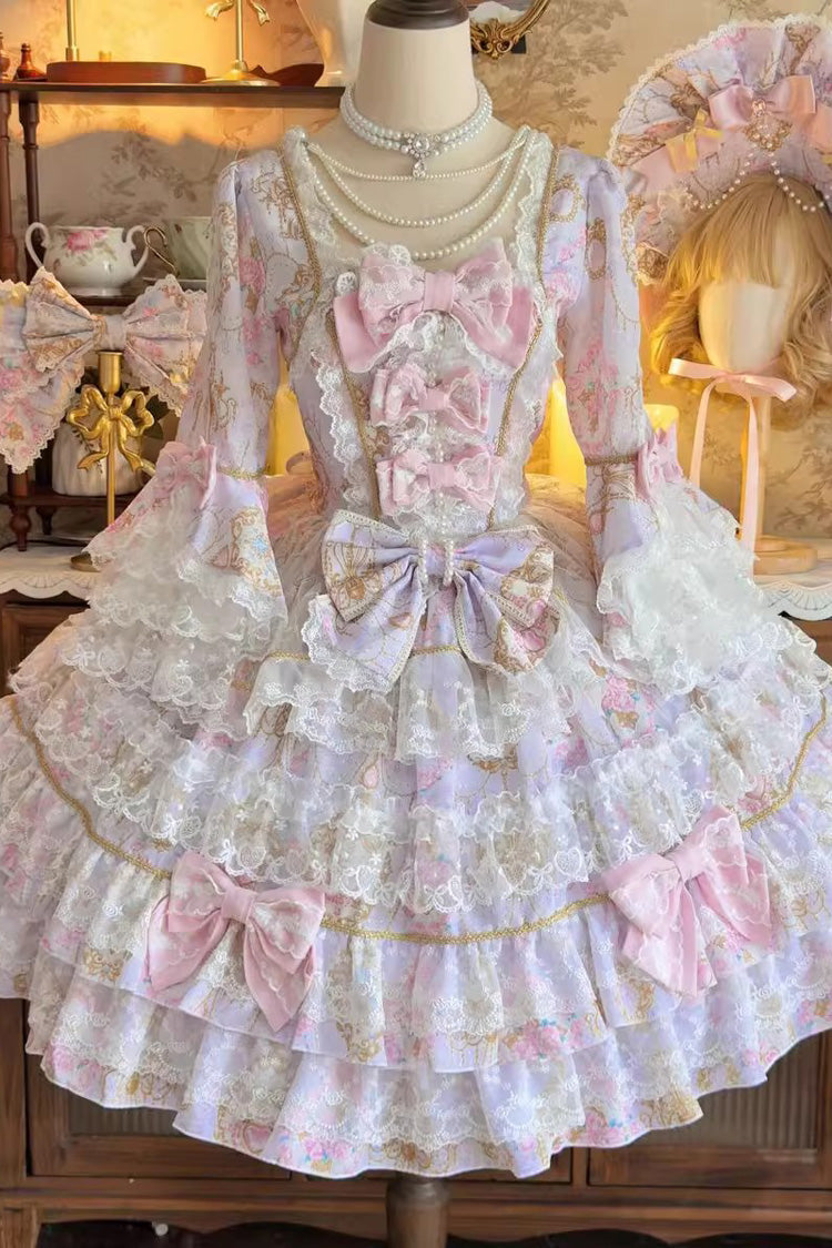Candlelight Elegance - Sweet Elegant Lolita OP Dress in Purple - image 3