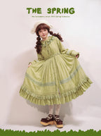 The Spring - Cotton Lolita OP Dress with Long Sleeve - image 1