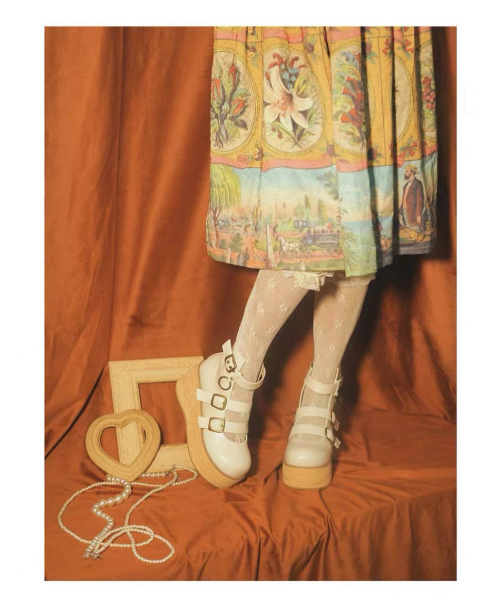 Retro Lolita Platform Shoes Round Toe Thick Sole - image 13