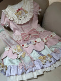 Dream Parade Pink Pony Embroidery Sweet Lolita OP and Skirt Set - image 5