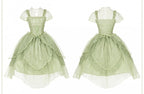 Green Orchid Chinoiserie Lolita OP Dress and Flower Hairclips Set - image 4
