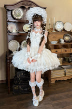 White Pearl Ballet Sweet Lolita JSK Dress - image 5