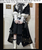 Black and White Sonata - Ouji Lolita Vest Suit and Vintage Lolita OP Dress - image 19