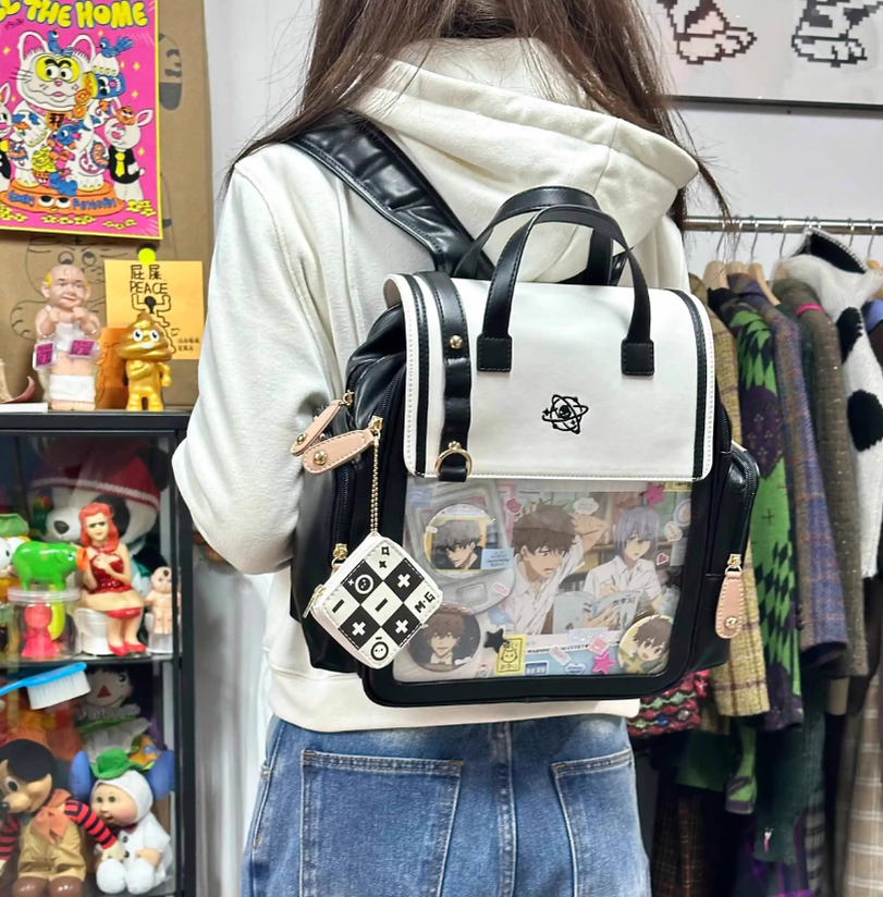 Kawaii Lolita Large-Capacity Ita Backpack with Mini Pocket and Grid Board - image 42