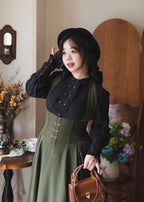 Vintage Lolita Fishbone Halter Skirt and Autumn Jacket - image 45