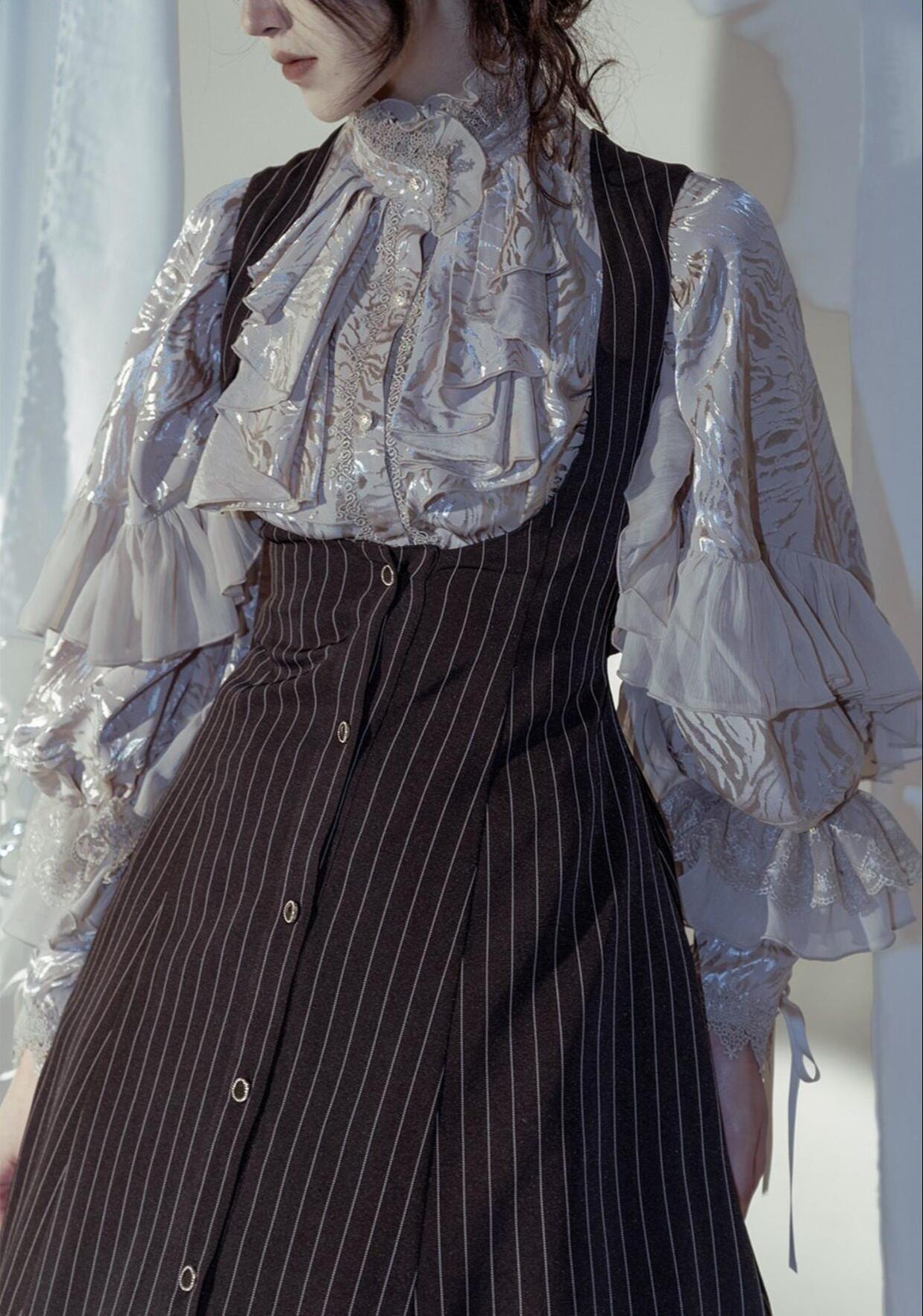 Dragon Bone Cemetery - Gothic Lolita Long Sleeve Blouse - image 42