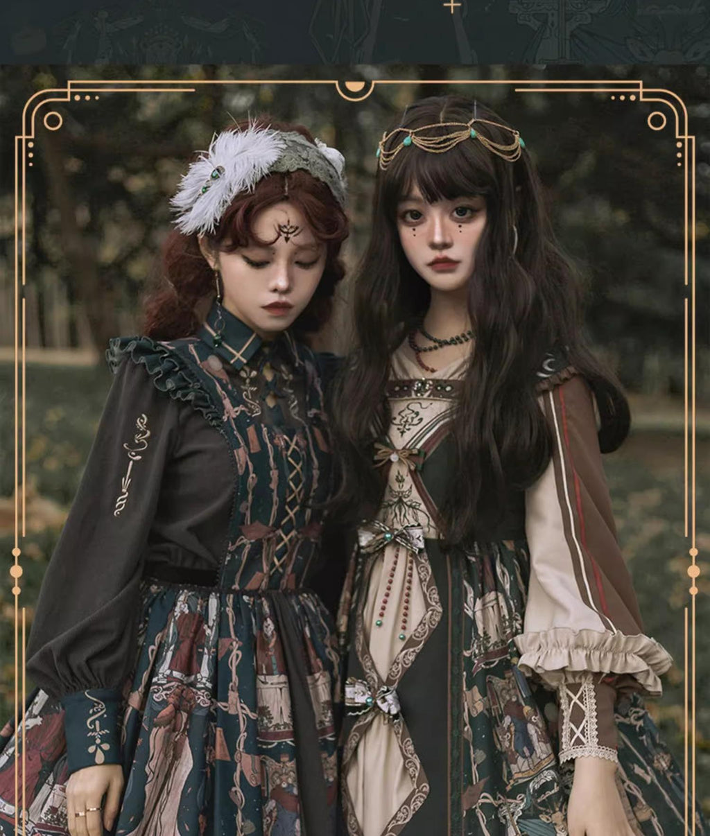 Tarot - Elegant Lolita Dress Classicl Court Style Lolita OP Salopette - image 3