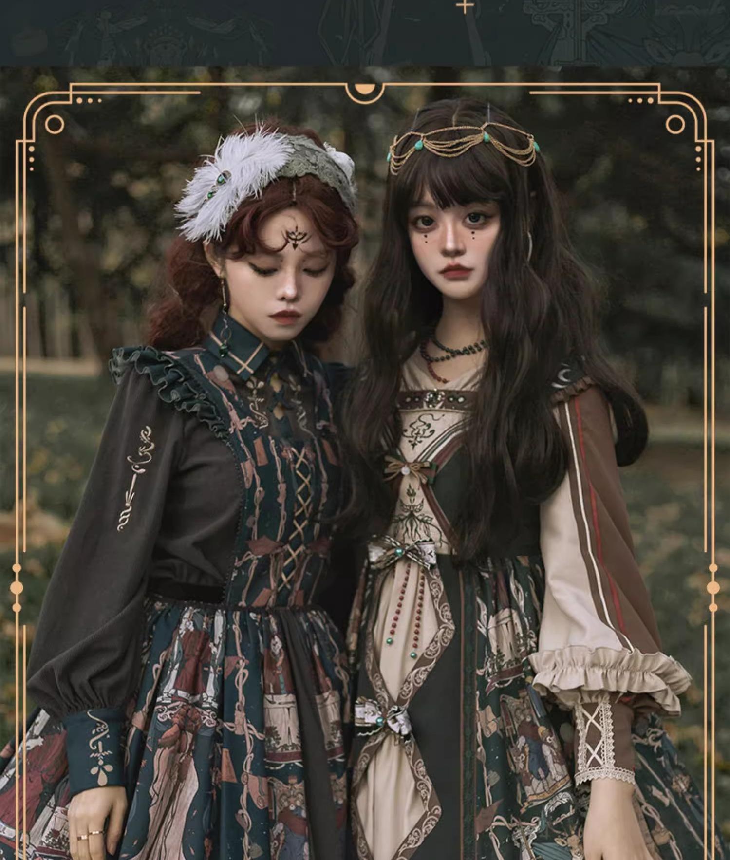 Tarot - Elegant Lolita Dress Classicl Court Style Lolita OP Salopette - image 3