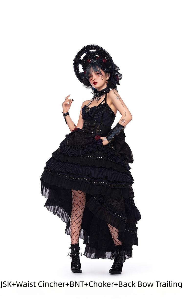 Ismailia - Gothic Lolita JSK Dress, Lace & Rose and Accessories - image 10