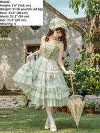 Green Grape - Embroidered Country Lolita OP Dress, Tiered JSK and Accessories - image 17
