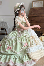 Tulip Blossom Field - Pastoral Sweet Lolita JSK Dress with Belt - image 6