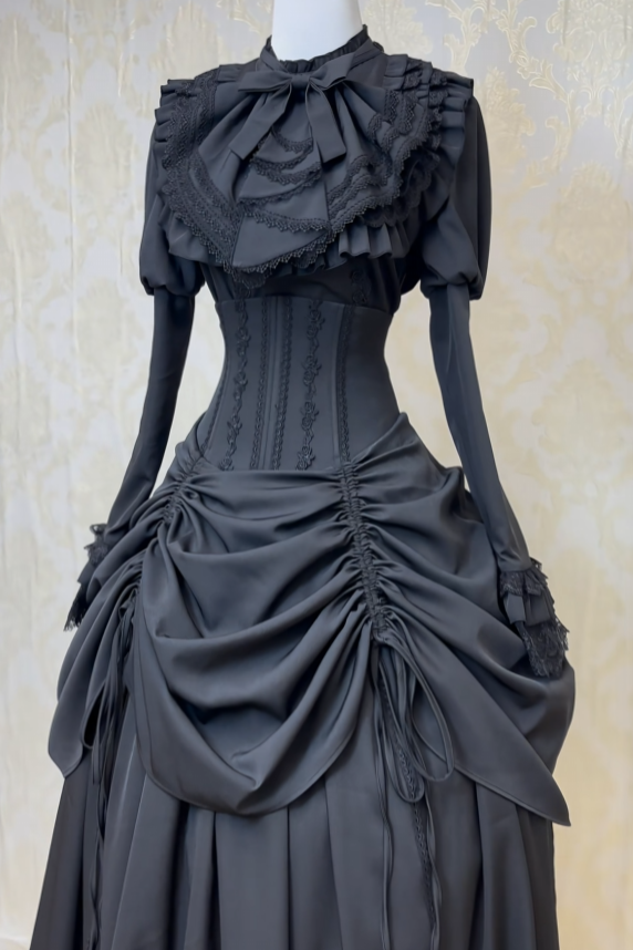 Immortal Bird Black Gothic Lolita Blouse SK Set - image 13