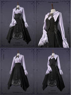 Witch Notes - Gothic Lolita Embroidered Dress Suit, Cross and Rose Print - image 43