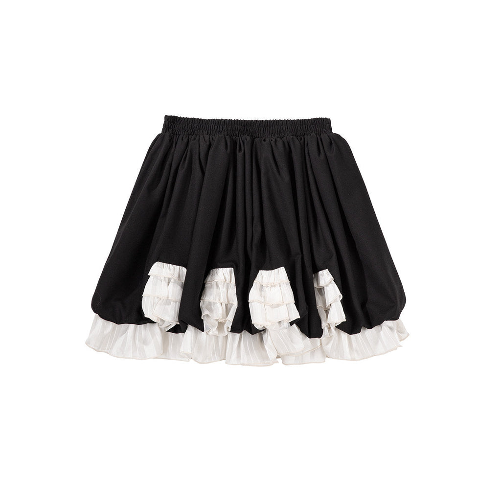 Black Candy Cane Stripe Circus Gothic Lolita Vest Skirt Full Set - image 12