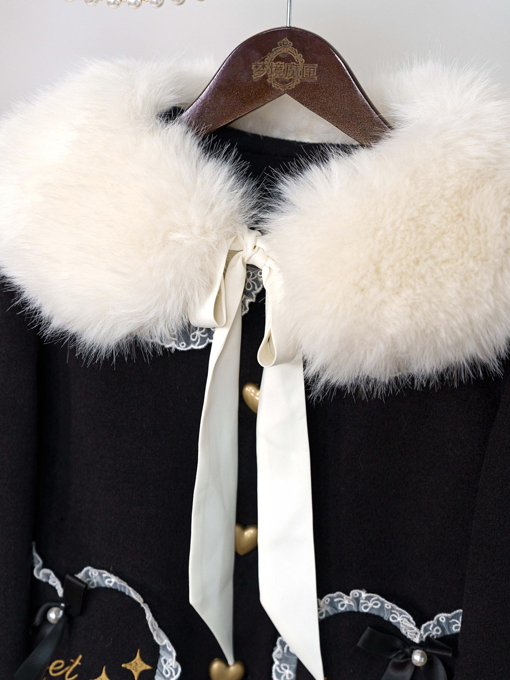 Milk Puff - Winter Fleece-Lined Sweet Lolita Coat, Detachable Collar Collection - image 35