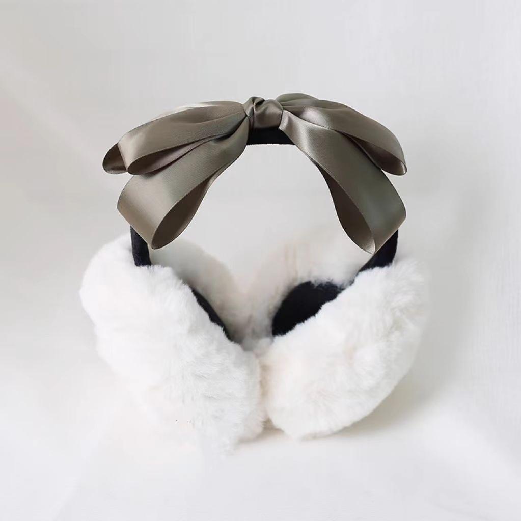 Winter Lolita Bow Plush Earmuffs - image 13